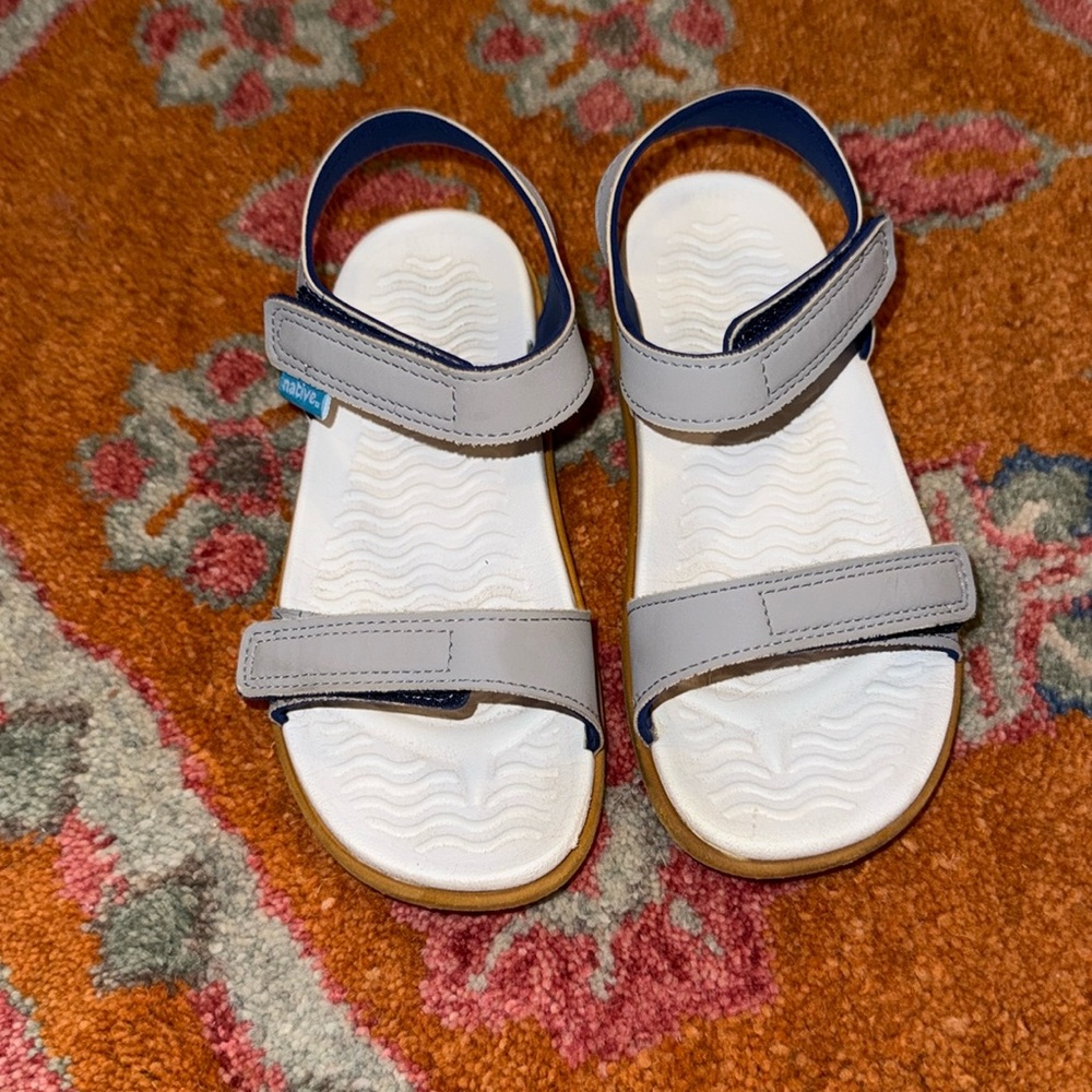 Native Gray and Blue Sporty Sandals